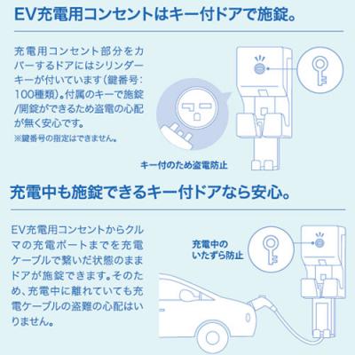 河村電器産業 EVコンポ-ライト ECLG 電源スイッチ付き仕様 EV/PHV充電