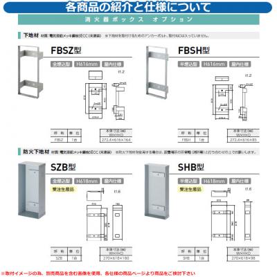 消火器 ボックス 消火器ボックス 全埋込型 防火下地材 オプション品