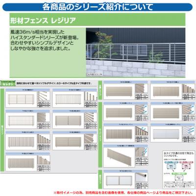 フェンス 目隠し 形材フェンス レジリア フリー支柱タイプ YLK型(横