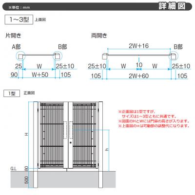 三協アルミ ジオグランテ1型 鋳物門扉 片開きセット 呼称0920 